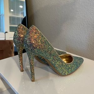 Ann Michell sparkly sequin heels size 6.5